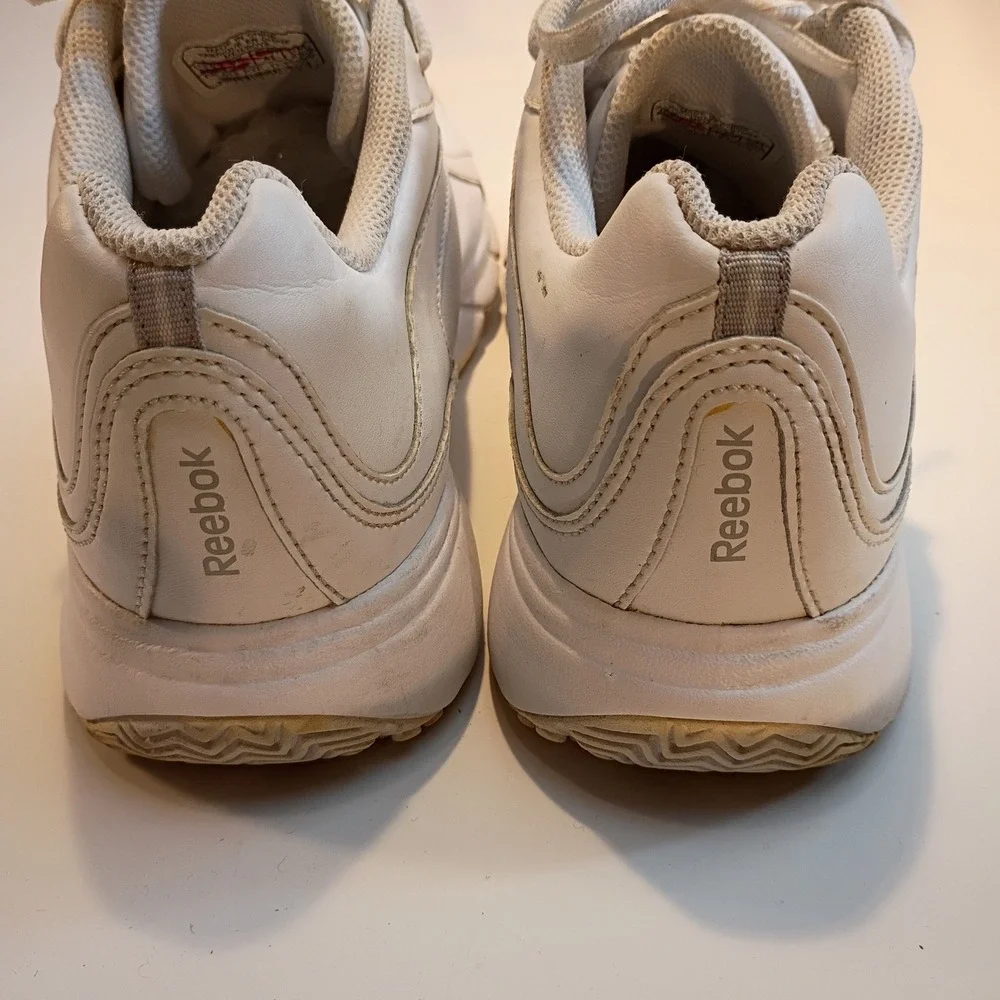 Reebok‎ DMX Ride Walking Shoes White Leather Athletic Sneakers 8.5 Womens